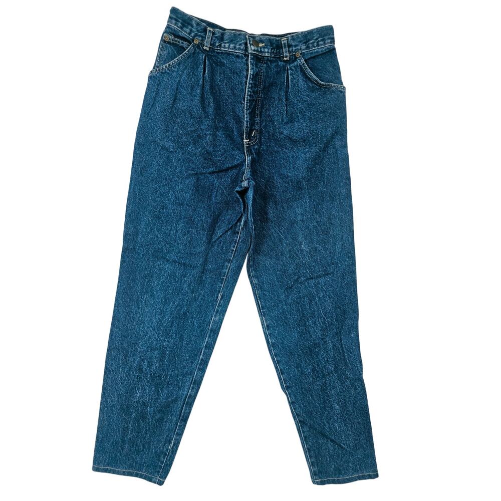 Vintage 80's Chic Pleated high waisted mom jean 14 waist 28 momcore  4254